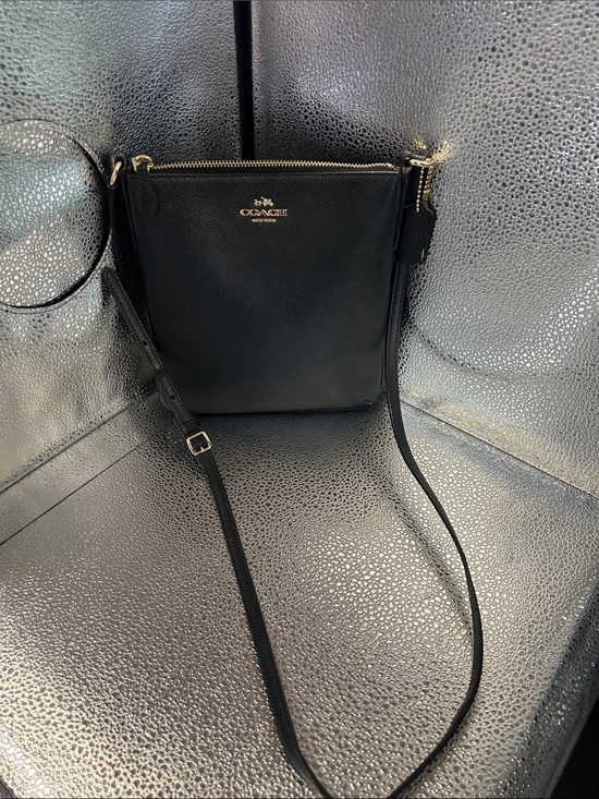 Coach Handbags - Coach Black Pebbled Leather Crossbody with Gold Hardware